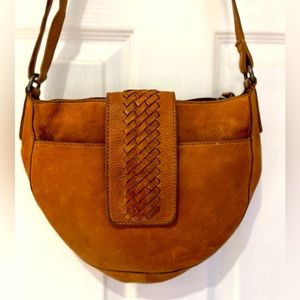 Brown Crossbody Bag with Braided Detail